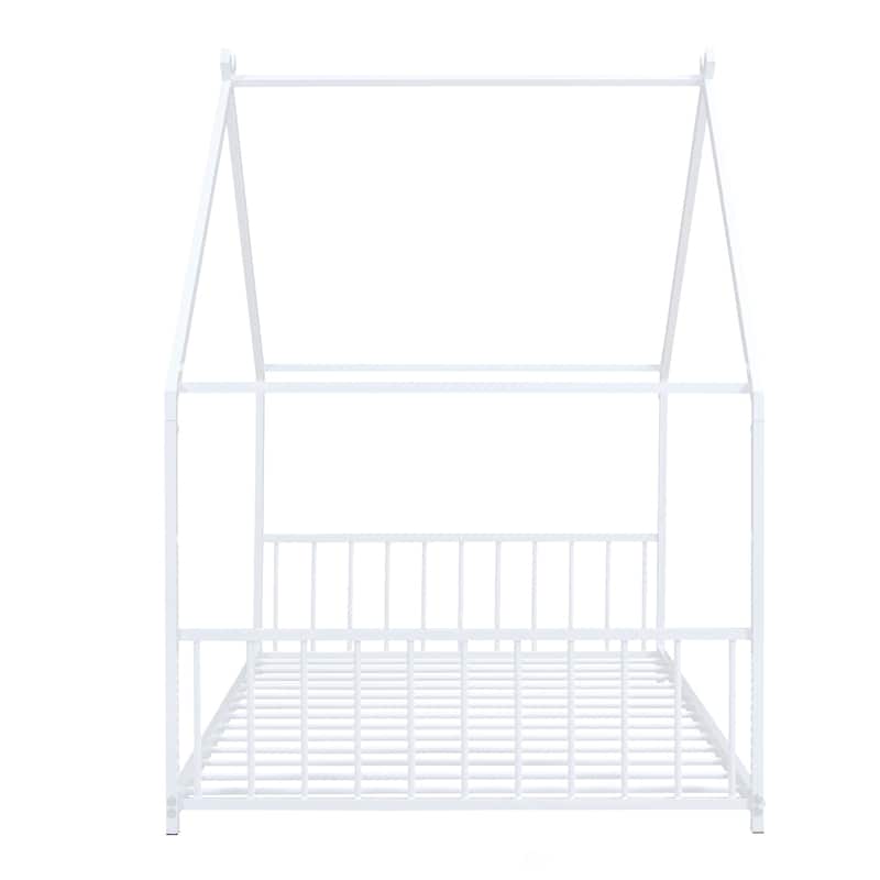 Twin Size Metal House Bed