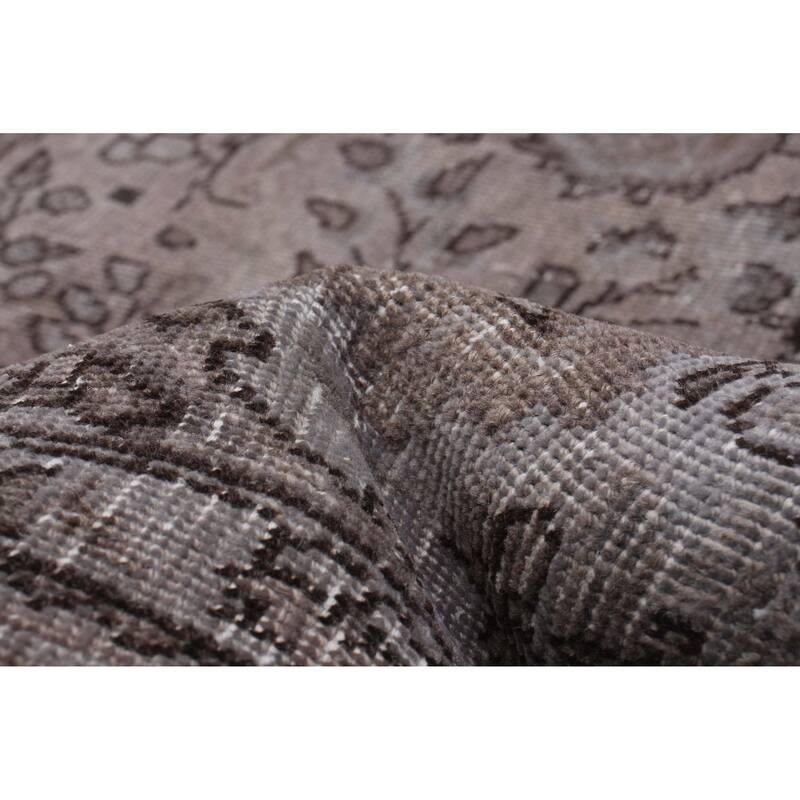ECARPETGALLERY Hand-knotted Color Transition Grey Wool Rug - 6'5 x 9'7