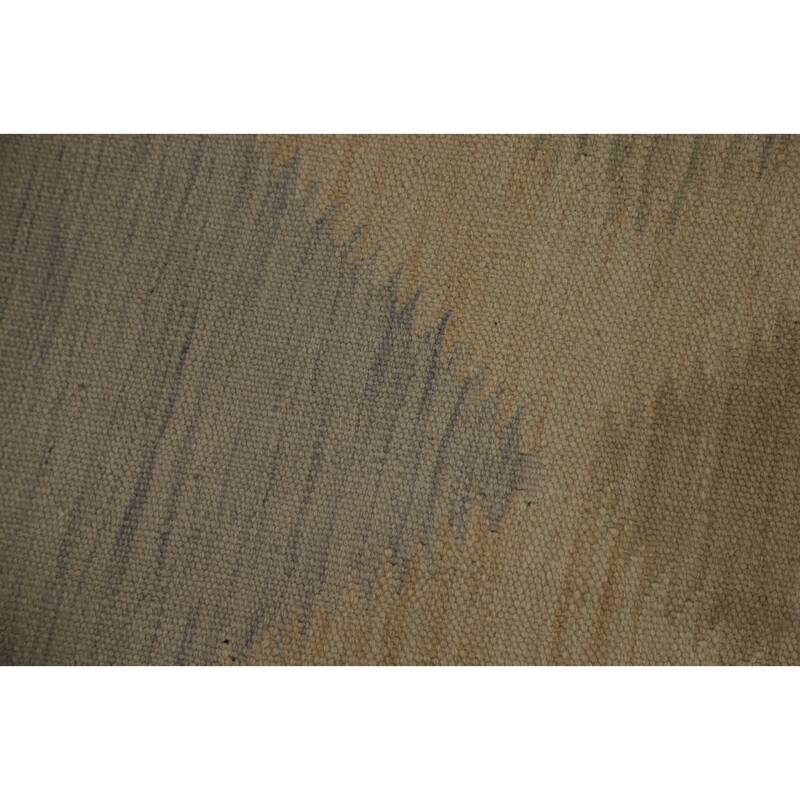 Hand Woven Oriental 100% Wool Carpet Southwestern Tribal Beige & Ivories Kilim Area Rug - 6' 10'' X 4' 9''