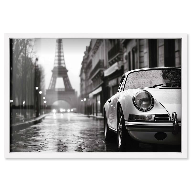 Rainy Day Paris Shadowbox by Art Remedy - White - 15" x 10"