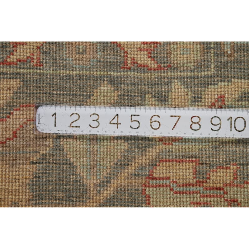 Hand Knotted Oriental 100% Wool Carpet Transitional All-Over Greys & Charcoal Oushak Area Rug - 9' 10'' X 8' 1''