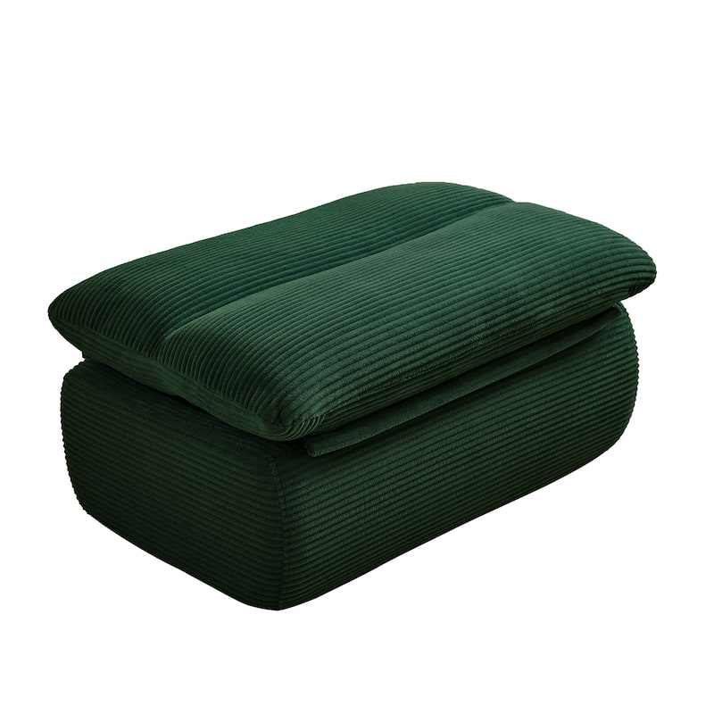 34" Modern Single Sofa Upholstered Sponge Couch with Ottoman for Small Space