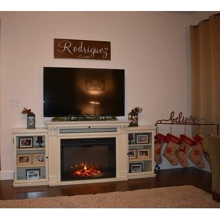 Shop Tracey Electric Grand Fireplace Distressed White By Real