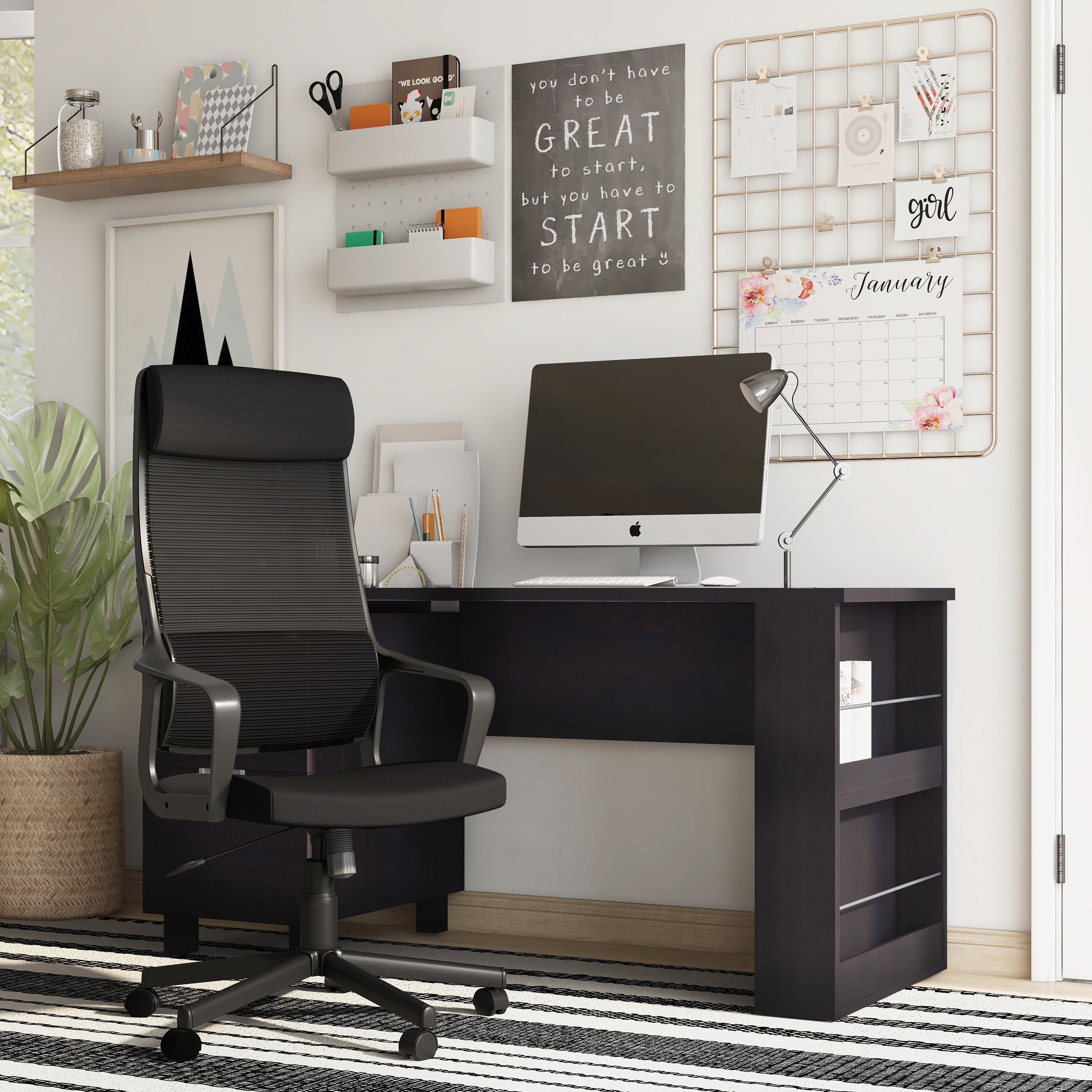 Espresso desk chair sales