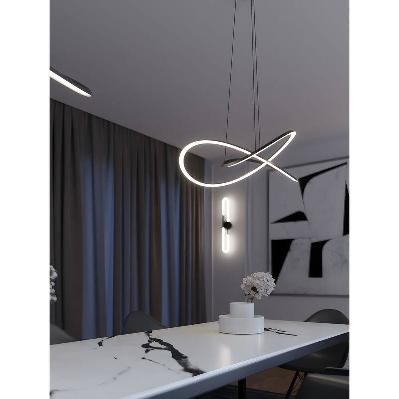 AFX Celeste LED Pendant Light - Black - 32"