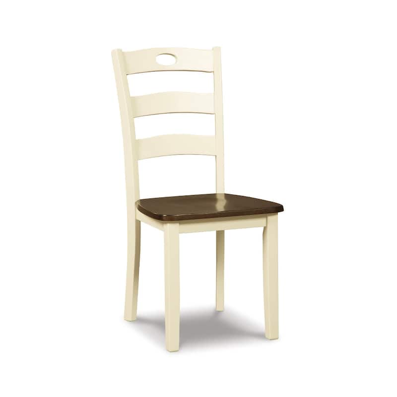 Signature Design by Ashley Woodanville Ivory and Brown Dining Chairs (Set of 2)