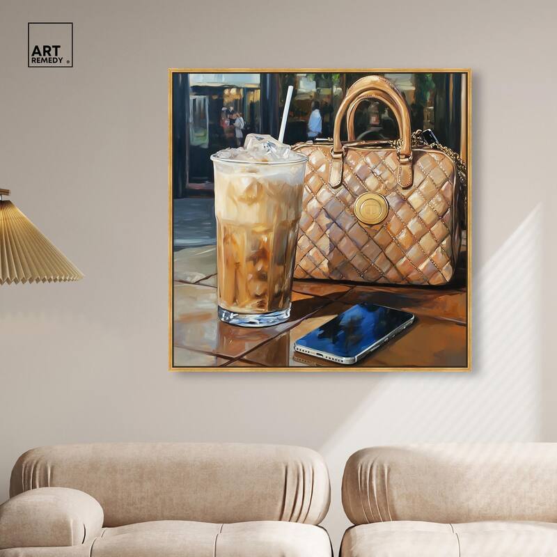 Out For Some Iced Coffee Canvas by Art Remedy