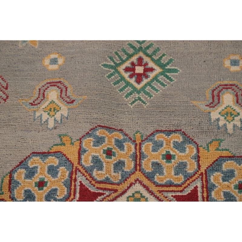 Traditional Kazak Area Rug Hand-Knotted Wool Carpet - 9'10" x 13'1"