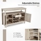 preview thumbnail 24 of 22, Transitional Buffet Server Sideboard with Wine Storage - 45.5" x 16" x 31.5" (L x W x H)