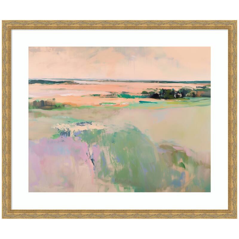 Kate and Laurel Framed Art Pastel Horizon III by Amy Lighthall - 26x22 - Gold