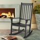 preview thumbnail 16 of 30, Gymax Wooden Rocking Chair Porch Rocker High Back Garden Seat For - See Details