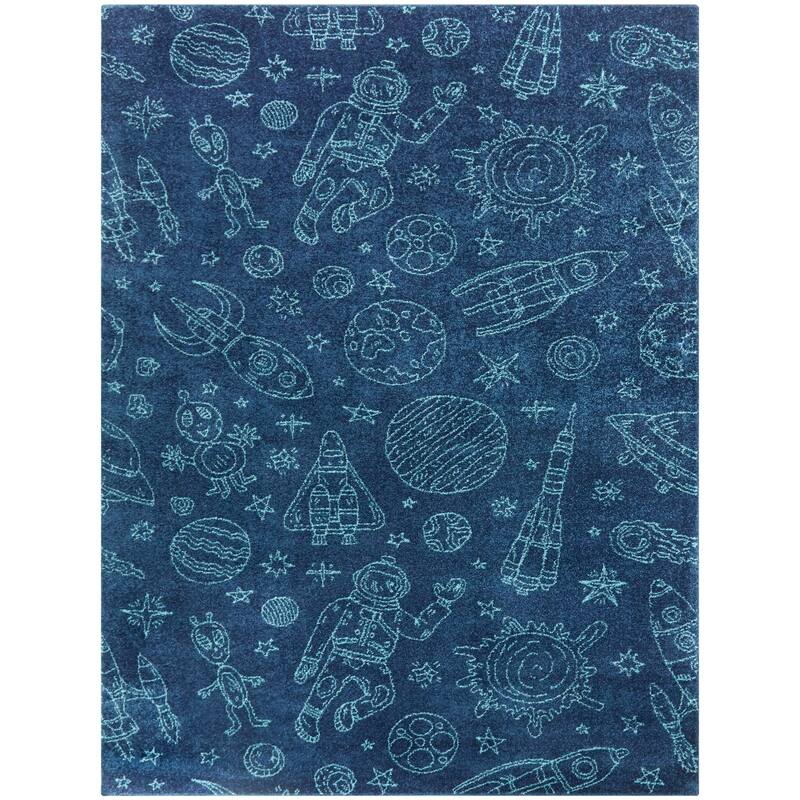 Taylor & Olive Space Rockets Kids Area Rug