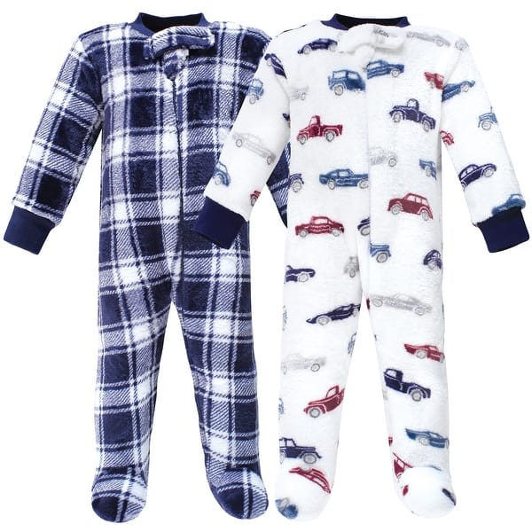 slide 1 of 1, Hudson Baby Infant Boy Plush Sleep and Play, Cars 0-3 Months - Cars