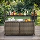 preview thumbnail 10 of 15, Outdoor Bar Cart with Storage and Wheels Grey