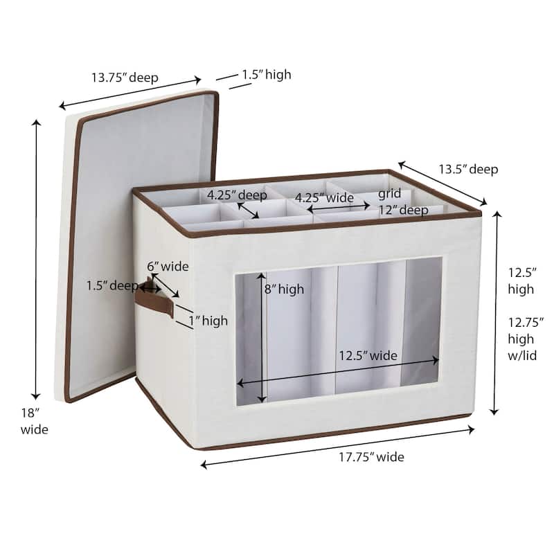 Household Essentials Wine and Bottle Storage Chest - 14.0"L x 18.0"W x 13.0"H