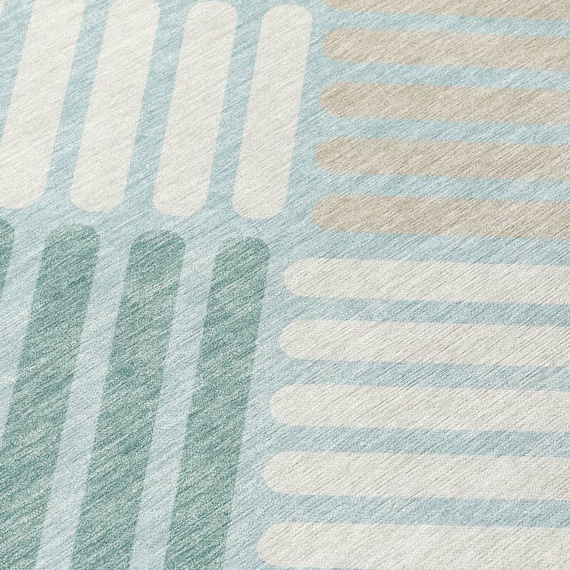 Machine Washable Indoor/ Outdoor Modern Weave Chantille Rug