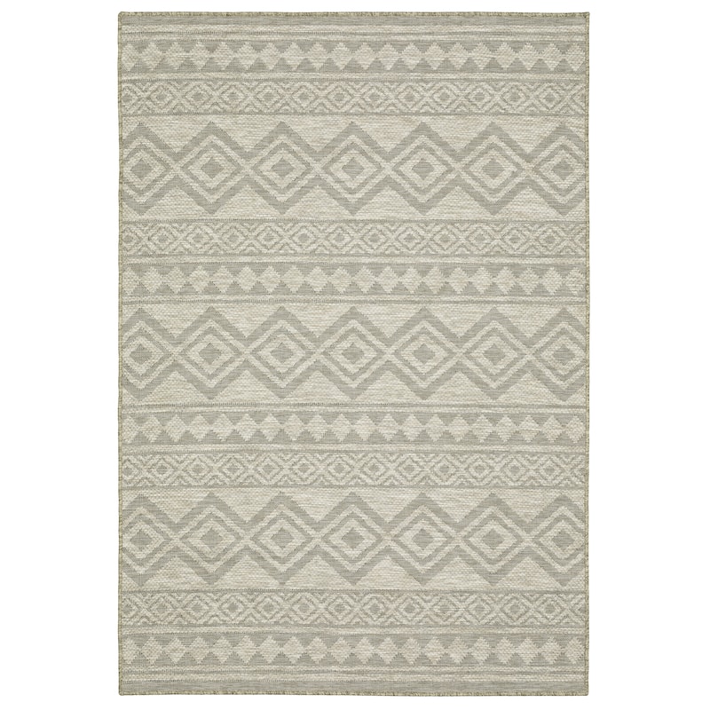 Scottsdale Beige Black Geometric Casual Area Rug