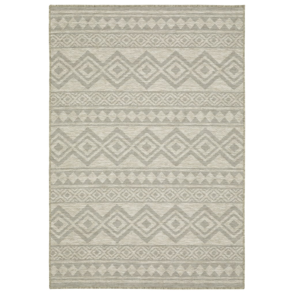 Scottsdale Beige Black Geometric Casual Area Rug