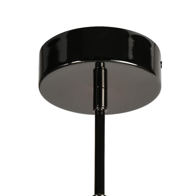 Modern LED 1-Light Chandelier Glass Semi-Flush Mount Ceiling Lights - D14.2" x H8.3"