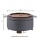 preview thumbnail 11 of 9, 30" Round Boucle Storage Ottoman with Reversible Tray Lid & Wood Legs