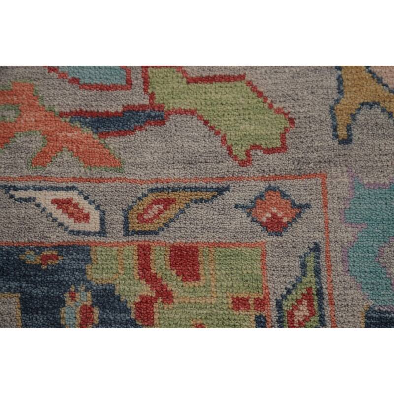 Floral Oushak Oriental Area Rug Handmade Living Room Wool Carpet - 8'9"x 12'3"