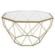 preview thumbnail 32 of 44, Malibu 29" Modern Octagon Center Coffee Table with Tempered Glass Table top & Sturdy Metal Geometric Base for Living Room Office