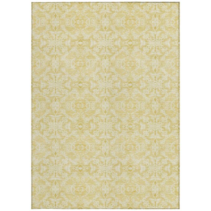 HomeRoots Medallion Transitional Rectangle Outdoor Rug