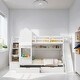 preview thumbnail 2 of 7, Twin Over Twin Size Bunk Bed Kids Bed with 2 Drawers 3 Shelves and Slide, White
