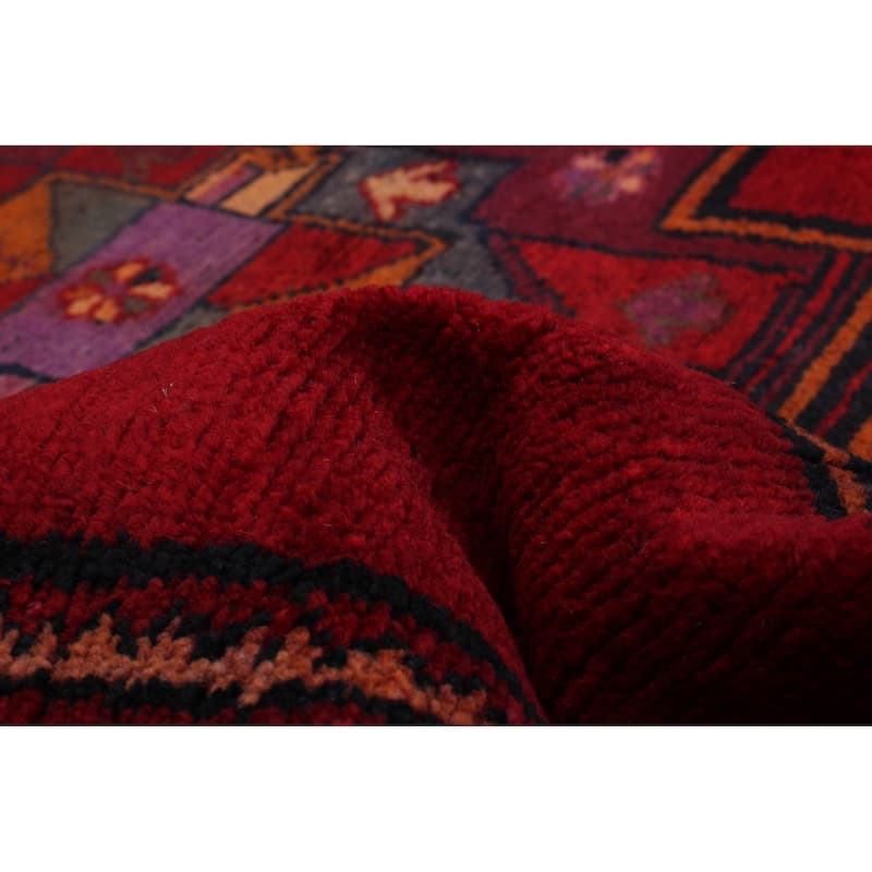ECARPETGALLERY Hand-knotted Melis Vintage Dark Red Wool Rug - 4'8 x 12'6