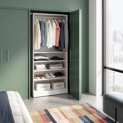 Bestar Florence 36W x 16D Modular Closet System Tower with Shelves