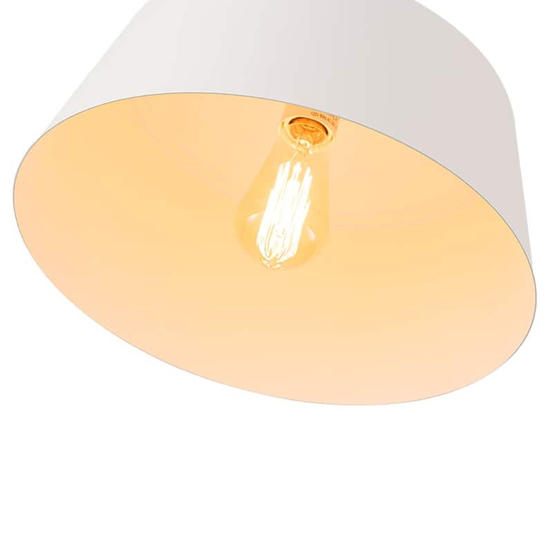 Nordic Style White 1-Light Dimmable Metal Pendant