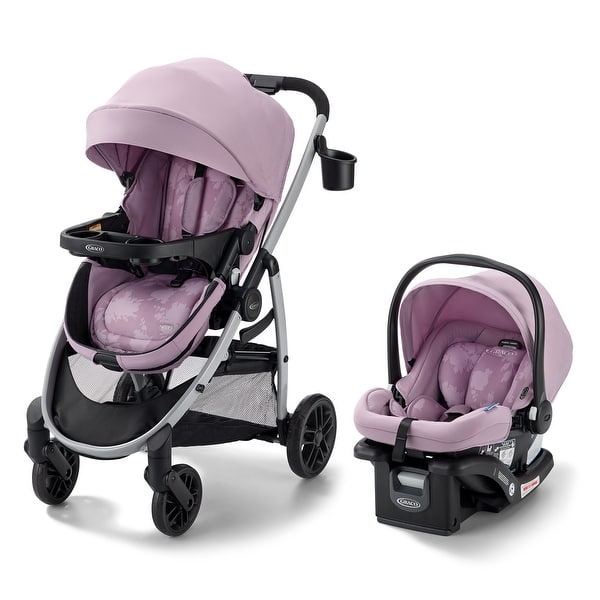 slide 2 of 12, Graco Modes Pramette 3-in-1 Travel System, Lilac Mod Pink