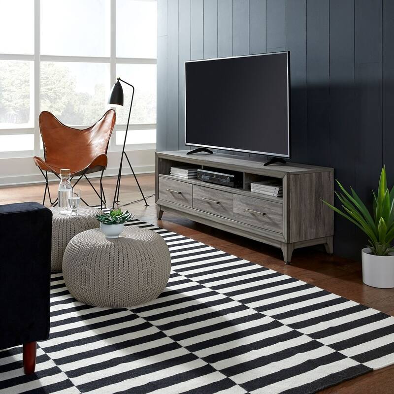 Mercury Driftwood Gray 62 Inch TV Console - 62 inches - 62 inches - Grey