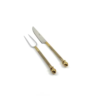 Vibhsa Luxe Collection Golden Carving Set of 2