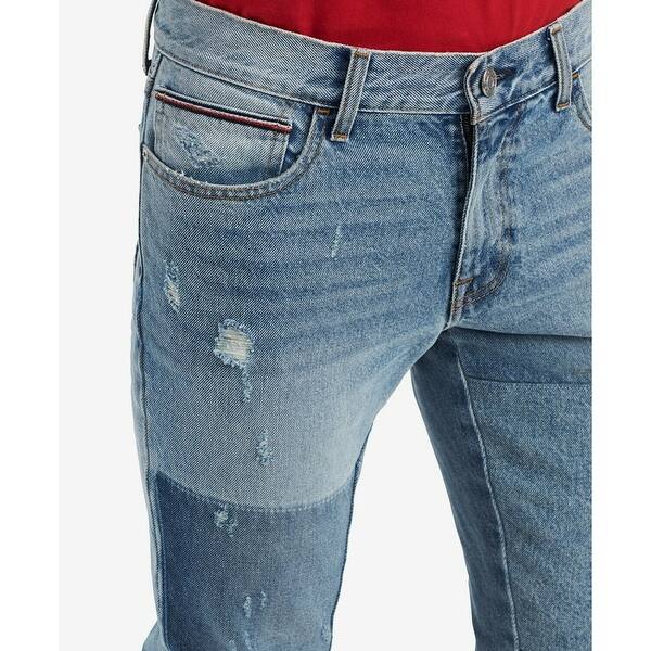 Shop Tommy Hilfiger Blue Men S Size 36x30 Straight Fit Denim Jeans Overstock 28428351