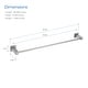 preview thumbnail 22 of 39, Cube 24 inch Bathroom Towel Bar