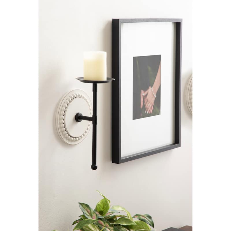 Kate and Laurel Letta Wood/Metal Sconce