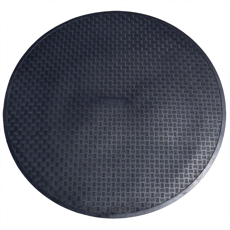 Rubber-Cal Circular Rubber Mat - 54" Diameter - 54in Diameter