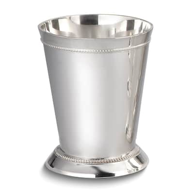 Curata Silver-Plated Beaded Mint Julep Cup