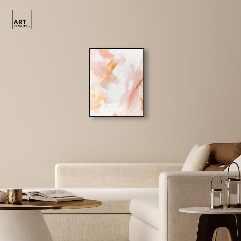 Rose Gold Veil III Canvas by Art Remedy