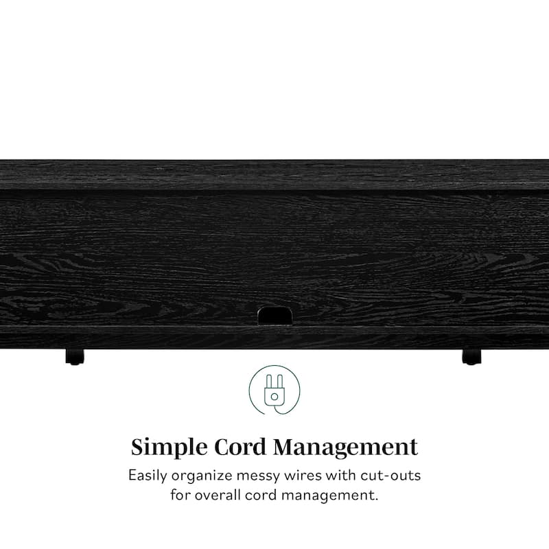 Middlebrook Designs Scandi Faux Rattan-Door TV Stand
