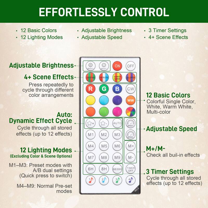 HOMCOM 5ft Prelit Xmas Tree: Colorful LED, Remote, 12 Modes, Timer, Slim Fir, Green