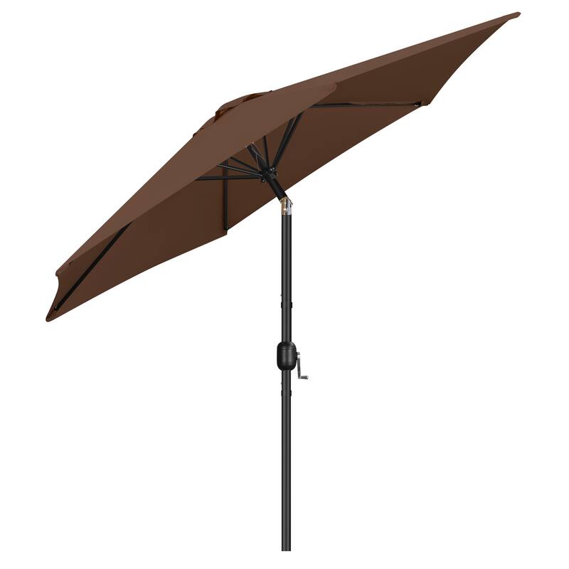 Yaheetech 9ft Patio Umbrella 8 Ribs with Push Button Tilt and Crank