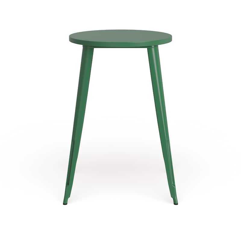 30'' Round Metal Indoor-Outdoor Bar Height Table