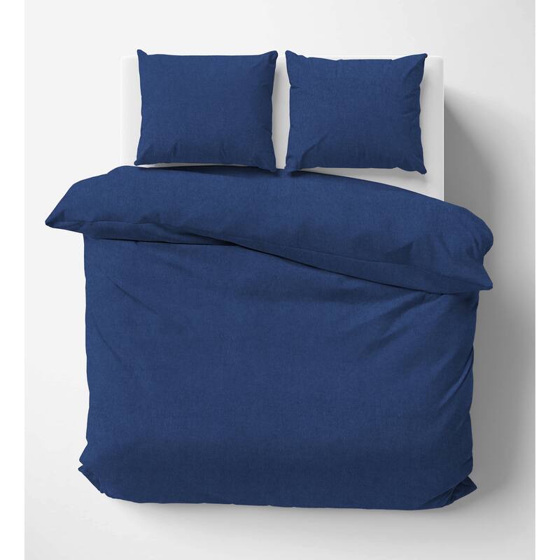 Pointehaven Flannel 180 GSM Brushed Soft Cotton Oversized Solid Duvet Sets