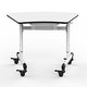 preview thumbnail 3 of 5, Luxor Height-Adjustable Trapezoid Student Desk with Drawer