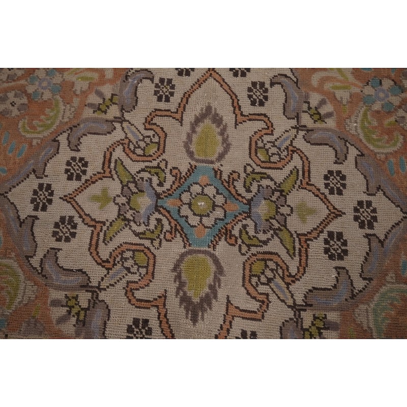 Over-Dyed Tabriz Persian Vintage Large Rug Hand-Knotted Wool Carpet - 9'8" x 13'2"
