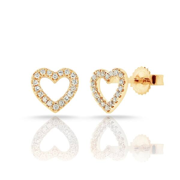 Joelle Diamond Open Heart Stud Earrings For Her 14k Gold 1 5ct Tdw Women S Earring S Overstock