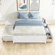 preview thumbnail 19 of 49, Full Kids Platform Bed with Twin Trundle and 2 Drawers White - Full