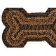 preview thumbnail 2 of 1, Black & Tan Indoor/Outdoor Small Bone Rug 11.5x17.5 - 2' x 3' Oval